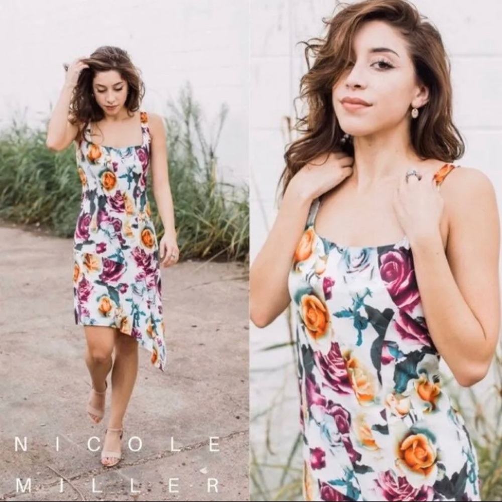 Nicole Miller Floral Silk Dress